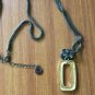 Vintage Signed LC Liz Claiborne Silvertone Pendant Necklace