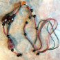 Artisan Made Beaded Cord Pendant Necklace