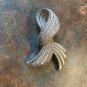 Vintage Monet Signed Twisted Swirl Ribbon Pin Brooch