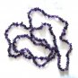 Vintage Purple Amethyst Chip Long Fashion Necklace