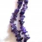 Vintage Purple Amethyst Chip Long Fashion Necklace