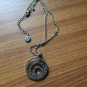 Liz Claiborne Silvertone Round Medallion Pendant Necklace
