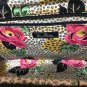 VERA BRADLEY Black Quilted Microfiber Handbag/Purse ,Silver Chain Handle