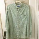 Columbia Men's Green Cotton Check Long Sleeve Button Down Shirt-Size L