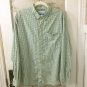 Columbia Men's Green Cotton Check Long Sleeve Button Down Shirt-Size L