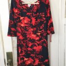 Merona Women's Navy & Red Floral Print Shift Dress- Size XS,NWT Merona Women's Navy & Red Floral Print Shift Dress- Size XS,NWT