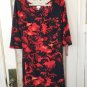 Merona Women's Navy & Red  Floral Print Shift Dress- Size XS,NWT