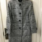 Alex Marie Womens Houndstooth Trench Coat-Size 8