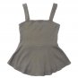Xpress Olive Green Women's Peplum Style Strappy Top-Size Petite Small