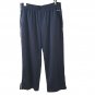 Reebok Mens Navy Blue Track Athletic Pants,Ankle Zip,Logo,Lined,-Size L Short