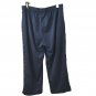 Reebok Mens Navy Blue Track Athletic Pants,Ankle Zip,Logo,Lined,-Size L Short