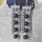 Paparazzi Silvertone Black Beaded Dangle Earrings-New