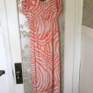 Vintage Monte by D.P. Altomonte Orange Stripe Strapless Midi Dress-Small
