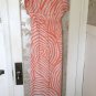 Vintage Monte by D.P. Altomonte Orange Stripe Strapless Midi Dress-Small