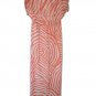 Vintage Monte by D.P. Altomonte Orange Stripe Strapless Midi Dress-Small