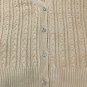 Anne Klein Cable Knit Cardigan Beige Sweater With Rhinestone Buttons-Size 1X,NWT