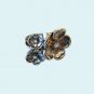 Silvertone 3 Flower Cluster Cocktail Ring-Size 8
