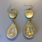 Vintage Western Boho Teardrop Multi-color Dangle Pierced Earrings