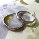 Vintage Silverplate Hoop Earrings Marked 'Z' In Frame