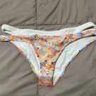 prAna sugar shore impression Swim Bottoms Size medium floral hip cutout- NWT