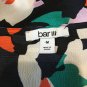 Bar III Women's Navy Multicolor Floral Long Sleeve Blouse Top- Medium,NWT