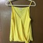Skies Are Blue Women's Yellow Spaghetti Strap Dressy Top-Size L