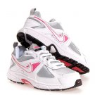 NIB Nike Dart 9 GS/PS girls youth size 5.5 White Pink Silver running shoes