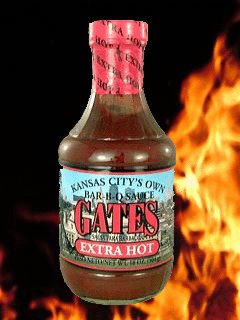 Gates BBQ Sauce EXTRA HOT Kansas City Barbecue Sauce Gates Bar-B-Que