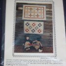 VTG mini quilt/ folk dolls pattern quick-pieced, wood settle bench pattern included FREE US SHIPPING