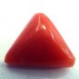 4.78 Carat Natural Italian Triangle Red Coral Moonga Gemstone