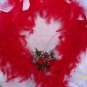 Wreath - Reb & White Feather with cardinal