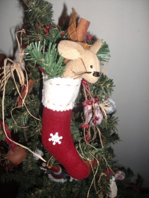 Folk Mouse Stocking Ornie