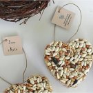 100 Personalized Bird Seed Wedding Favor Hearts by Nature Favors