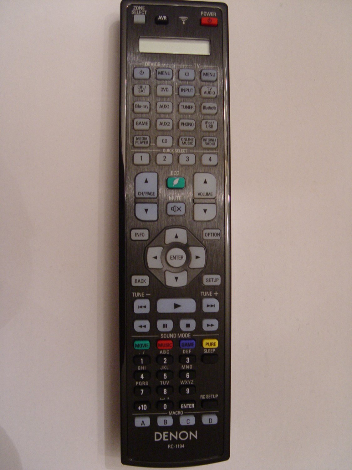 Denon RC1194 Remote Control Part 30701016300AD For AVRX7200W AVR