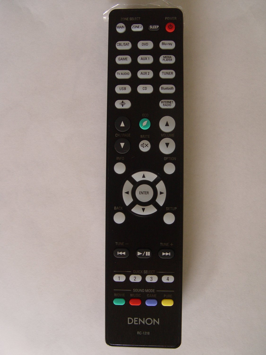 Denon RC-1218 Remote Control Part # 30701024600AD