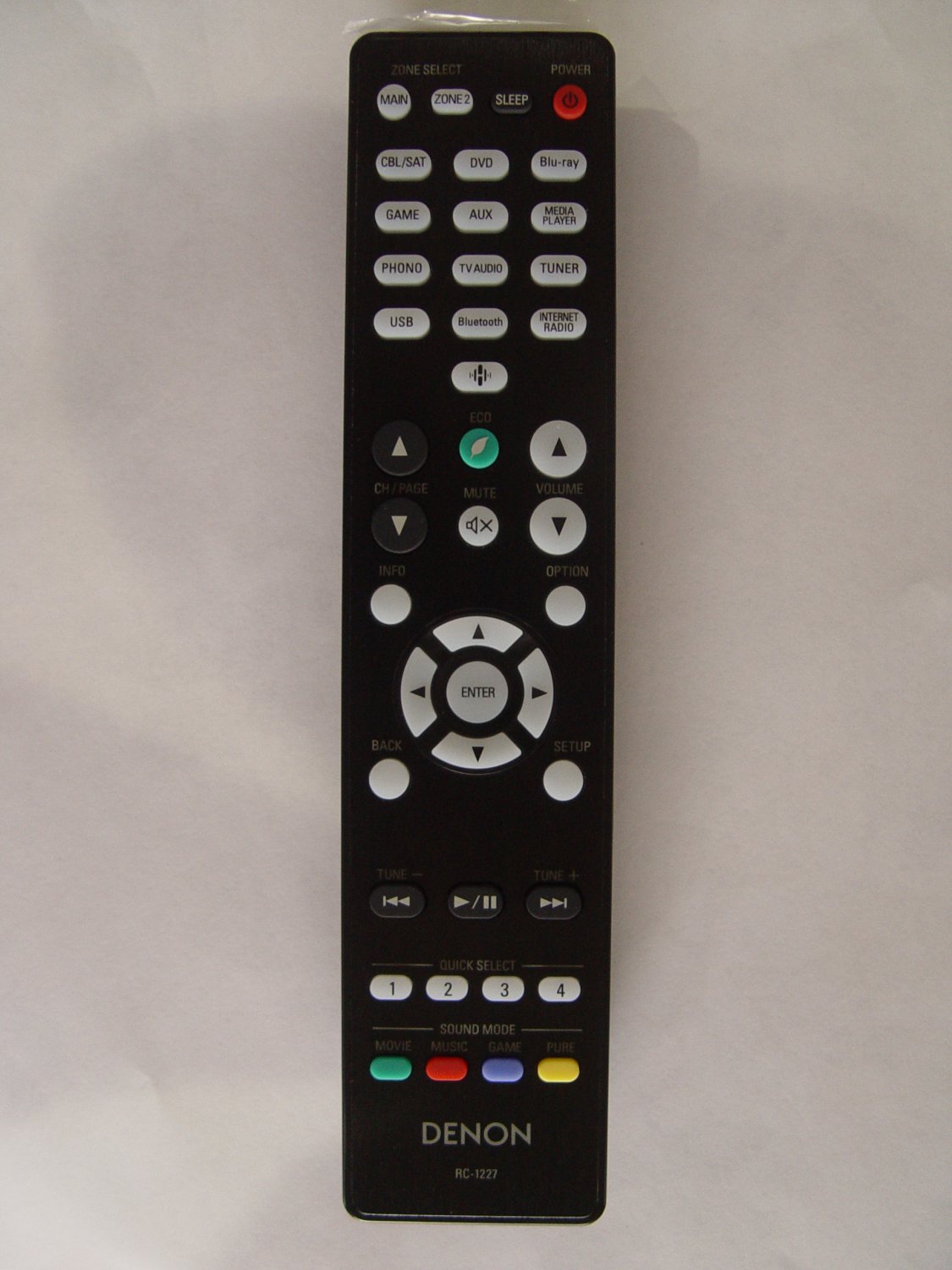 Denon RC-1227 Remote Control Part # 30701026100AD