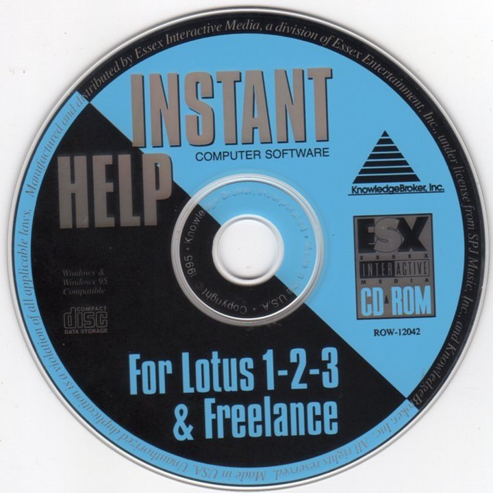 Instant Help! Lotus 1-2-3 & Freelance (PC-CD, 1995) Windows - NEW CD in