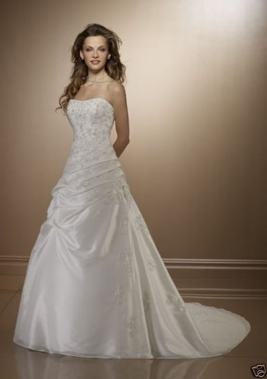 Sexy A LINE STYLE Wedding Dress Bridesmaid Bridal Gown Custom
