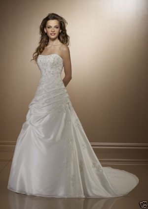 Sexy A LINE STYLE Wedding Dress Bridesmaid Bridal Gown Custom