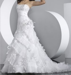 Sexy A LINE STYLE Wedding Dress Bridesmaid Bridal Gown Custom