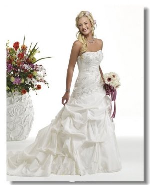 Sexy A LINE STYLE Wedding Dress Bridesmaid Bridal Gown Custom