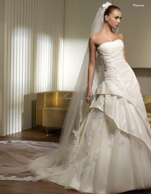 Sexy A LINE STYLE Wedding Dress Bridesmaid Bridal Gown Custom