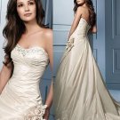 Sexy A LINE STYLE Wedding Dress Bridesmaid Bridal Gown Custom