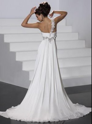 Sexy A LINE STYLE Wedding Dress Bridesmaid Bridal Gown Custom
