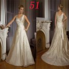 Sexy A LINE STYLE Wedding Dress Bridesmaid Bridal Gown Custom