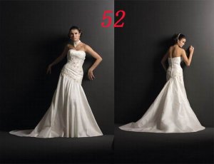 Sexy A LINE STYLE Wedding Dress Bridesmaid Bridal Gown Custom