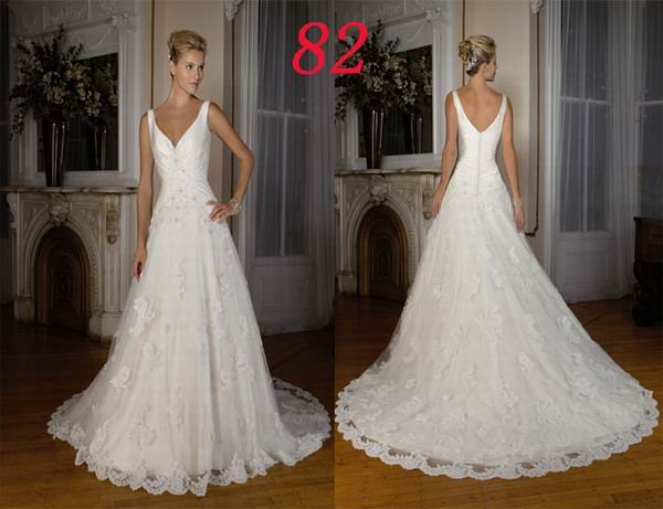 Sexy A LINE STYLE Wedding Dress Bridesmaid Bridal Gown Custom
