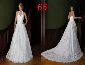 HOT Sexy Halter STYLE Wedding Dress Bridesmaid Bridal Gown Custom