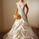 HOT Sexy Halter STYLE Wedding Dress Bridesmaid Bridal Gown Custom
