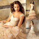 OFF THE SHOULDER Style LACE Wedding Dress Bridesmaid Bridal Gown Custom